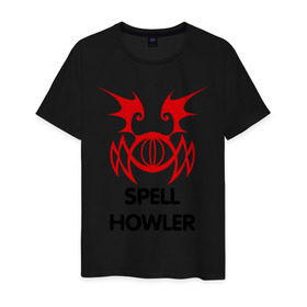 Мужская футболка хлопок с принтом Dark Elf Mage - Spell Howler в Санкт-Петербурге, 100% хлопок | прямой крой, круглый вырез горловины, длина до линии бедер, слегка спущенное плечо. | elf | human fighter | lineage | spell howler | игры | хьюмен | хьюмэн