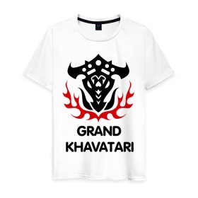 Мужская футболка хлопок с принтом Orc Fighter - Grand Khavatari в Санкт-Петербурге, 100% хлопок | прямой крой, круглый вырез горловины, длина до линии бедер, слегка спущенное плечо. | grand khavatari | lineage