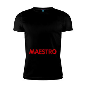 Мужская футболка премиум с принтом Dwarf Fighter - Maestro в Санкт-Петербурге, 92% хлопок, 8% лайкра | приталенный силуэт, круглый вырез ворота, длина до линии бедра, короткий рукав | line age | lineage | линейка | маэстро