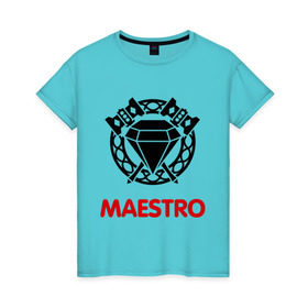 Женская футболка хлопок с принтом Dwarf Fighter - Maestro в Санкт-Петербурге, 100% хлопок | прямой крой, круглый вырез горловины, длина до линии бедер, слегка спущенное плечо | line age | lineage | линейка | маэстро