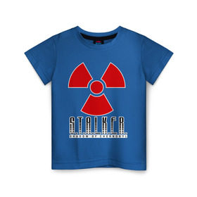 Детская футболка хлопок с принтом Stalker в Санкт-Петербурге, 100% хлопок | круглый вырез горловины, полуприлегающий силуэт, длина до линии бедер | shooter | stalker | постапокалиптические | припять | радиация | сталкер | чернобыль | шутер