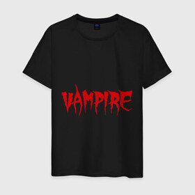 Мужская футболка хлопок с принтом Vampire в Санкт-Петербурге, 100% хлопок | прямой крой, круглый вырез горловины, длина до линии бедер, слегка спущенное плечо. | вампир | кровавый | кровь | нечисть | оборотень