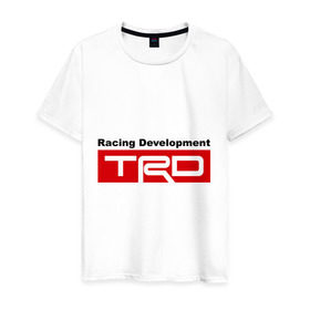 Мужская футболка хлопок с принтом TRD в Санкт-Петербурге, 100% хлопок | прямой крой, круглый вырез горловины, длина до линии бедер, слегка спущенное плечо. | development | racing | racing development | toyota | toyota racing development | авто2012 | тойота
