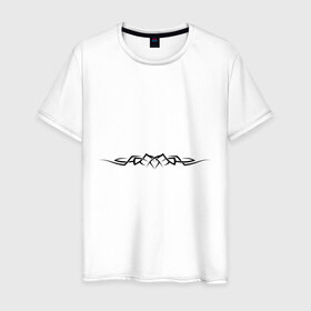 Мужская футболка хлопок с принтом Трайбл (14) в Санкт-Петербурге, 100% хлопок | прямой крой, круглый вырез горловины, длина до линии бедер, слегка спущенное плечо. | 