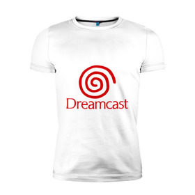 Мужская футболка премиум с принтом Dreamcast в Санкт-Петербурге, 92% хлопок, 8% лайкра | приталенный силуэт, круглый вырез ворота, длина до линии бедра, короткий рукав | dreamcast | sega | видеоигры | приставки | сега