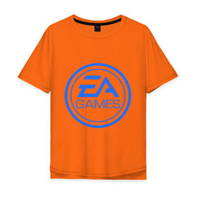 Мужская футболка хлопок Oversize с принтом EA Games в Санкт-Петербурге, 100% хлопок | свободный крой, круглый ворот, “спинка” длиннее передней части | Тематика изображения на принте: arts | electronic | игра | компьютерная