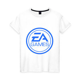 Женская футболка хлопок с принтом EA Games в Санкт-Петербурге, 100% хлопок | прямой крой, круглый вырез горловины, длина до линии бедер, слегка спущенное плечо | arts | electronic | игра | компьютерная