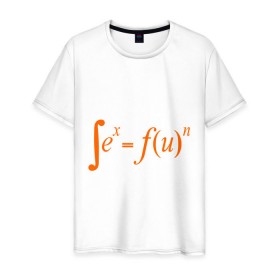 Мужская футболка хлопок с принтом Sex Fun в Санкт-Петербурге, 100% хлопок | прямой крой, круглый вырез горловины, длина до линии бедер, слегка спущенное плечо. | Тематика изображения на принте: забава | интеграл | переменная | уравнение | формула