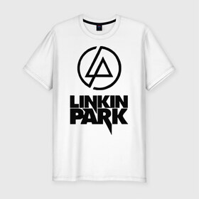 Мужская футболка премиум с принтом Linkin Park в Санкт-Петербурге, 92% хлопок, 8% лайкра | приталенный силуэт, круглый вырез ворота, длина до линии бедра, короткий рукав | linkin | linkin park | park | линкин парк