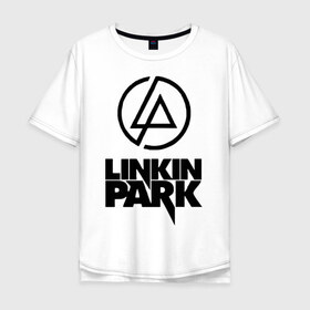 Мужская футболка хлопок Oversize с принтом Linkin Park в Санкт-Петербурге, 100% хлопок | свободный крой, круглый ворот, “спинка” длиннее передней части | linkin | linkin park | park | линкин парк