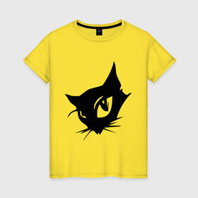 Женская футболка хлопок с принтом Киска в Санкт-Петербурге, 100% хлопок | прямой крой, круглый вырез горловины, длина до линии бедер, слегка спущенное плечо | киса | киска | котенок | котик | кошка