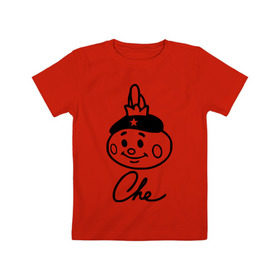 Детская футболка хлопок с принтом Че Поллино в Санкт-Петербурге, 100% хлопок | круглый вырез горловины, полуприлегающий силуэт, длина до линии бедер | che | мультик | мультфильм | сказка | че поллино | чиполлино