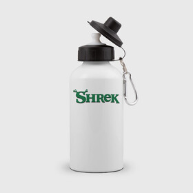 Бутылка спортивная с принтом Shrek в Санкт-Петербурге, металл | емкость — 500 мл, в комплекте две пластиковые крышки и карабин для крепления | Тематика изображения на принте: shrek | шрек
