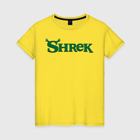 Женская футболка хлопок с принтом Shrek в Санкт-Петербурге, 100% хлопок | прямой крой, круглый вырез горловины, длина до линии бедер, слегка спущенное плечо | shrek | шрек