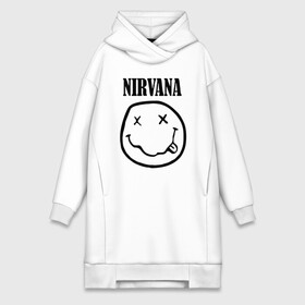 Платье-худи хлопок с принтом Nirvana в Санкт-Петербурге,  |  | cobain | media | nirvana | rock | smells like teen spirit | toplanding | кобейн | нирвана | рок