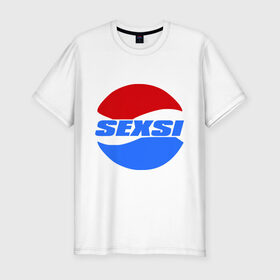 Мужская футболка премиум с принтом Sexi в Санкт-Петербурге, 92% хлопок, 8% лайкра | приталенный силуэт, круглый вырез ворота, длина до линии бедра, короткий рукав | 