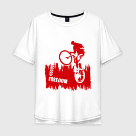 Мужская футболка хлопок Oversize с принтом Велосипед в Санкт-Петербурге, 100% хлопок | свободный крой, круглый ворот, “спинка” длиннее передней части | streeet | xtream | велик | вело | велосипед | стрит | экстрим