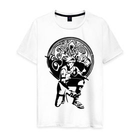 Мужская футболка хлопок с принтом Какаси Копи-Ниндзя в Санкт-Петербурге, 100% хлопок | прямой крой, круглый вырез горловины, длина до линии бедер, слегка спущенное плечо. | anime | анимэ | анме