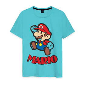 Мужская футболка хлопок с принтом Super Mario (3) в Санкт-Петербурге, 100% хлопок | прямой крой, круглый вырез горловины, длина до линии бедер, слегка спущенное плечо. | nintendo | марио | нинтендо