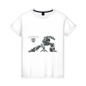 Женская футболка хлопок с принтом Transformer jazz в Санкт-Петербурге, 100% хлопок | прямой крой, круглый вырез горловины, длина до линии бедер, слегка спущенное плечо | anime | аниме | анимэ