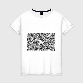 Женская футболка хлопок с принтом SPORE (2) в Санкт-Петербурге, 100% хлопок | прямой крой, круглый вырез горловины, длина до линии бедер, слегка спущенное плечо | игры | лаборатория существ | спор