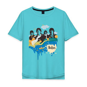 Мужская футболка хлопок Oversize с принтом The Beatles в Санкт-Петербурге, 100% хлопок | свободный крой, круглый ворот, “спинка” длиннее передней части | beatles | lennon | битлз | битлс | битлы | леннон