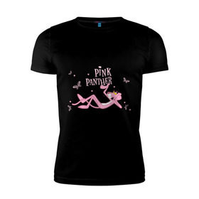 Мужская футболка премиум с принтом Pink panther в Санкт-Петербурге, 92% хлопок, 8% лайкра | приталенный силуэт, круглый вырез ворота, длина до линии бедра, короткий рукав | pink panther | розовая пантера