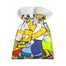 Подарочный 3D мешок с принтом С новым годом Simpsons в Санкт-Петербурге, 100% полиэстер | Размер: 29*39 см | 2012 год | new year | simpsons | барт симпсон | гомер симпсон | дед | дед мороз | нг | новогодний | новый 2012 | новый год | с новым годом | санта | санта клаус | симпсоны | симсоны