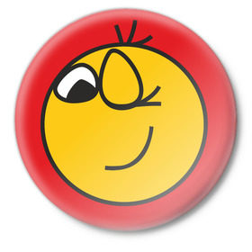 Значок с принтом Смайлик (3) в Санкт-Петербурге,  металл | круглая форма, металлическая застежка в виде булавки | smile | смайл | смайлик | улыбка