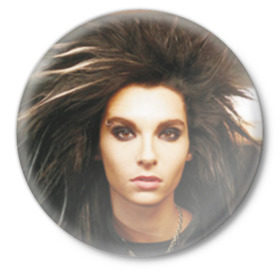 Значок с принтом Tokio Hotel в Санкт-Петербурге,  металл | круглая форма, металлическая застежка в виде булавки | Тематика изображения на принте: tokio hotel