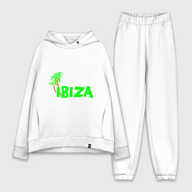 Женский костюм хлопок Oversize с принтом Ibiza в Санкт-Петербурге,  |  | ibiza | ибица | пальмы | фестиваль