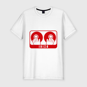 Мужская футболка премиум с принтом Ibiza (7) в Санкт-Петербурге, 92% хлопок, 8% лайкра | приталенный силуэт, круглый вырез ворота, длина до линии бедра, короткий рукав | ibiza | вертушка | вертушки | диджей | ибица | пластинка | фестиваль | электронная музыка