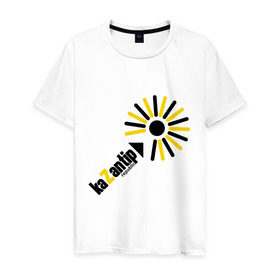 Мужская футболка хлопок с принтом kaZantip (1) в Санкт-Петербурге, 100% хлопок | прямой крой, круглый вырез горловины, длина до линии бедер, слегка спущенное плечо. | kazan | kazantip | казан | казантип | фестиваль
