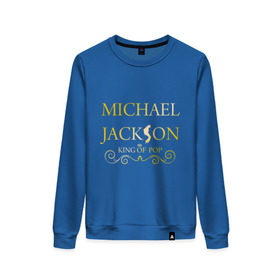 Женский свитшот хлопок с принтом Michael Jackson (1) в Санкт-Петербурге, 100% хлопок | прямой крой, круглый вырез, на манжетах и по низу широкая трикотажная резинка  | 