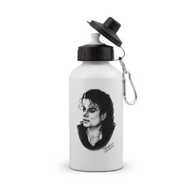 Бутылка спортивная с принтом Michael Jackson (6) в Санкт-Петербурге, металл | емкость — 500 мл, в комплекте две пластиковые крышки и карабин для крепления | jackson | michael | pop | джексон | майкл | майкл джексон | поп