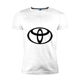Мужская футболка премиум с принтом Toyota (2) в Санкт-Петербурге, 92% хлопок, 8% лайкра | приталенный силуэт, круглый вырез ворота, длина до линии бедра, короткий рукав | toyota | авто | автобренды | автомобиль | машинки | машины | тачки | тойота