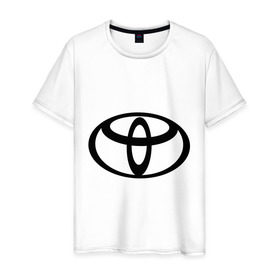 Мужская футболка хлопок с принтом Toyota (2) в Санкт-Петербурге, 100% хлопок | прямой крой, круглый вырез горловины, длина до линии бедер, слегка спущенное плечо. | toyota | авто | автобренды | автомобиль | машинки | машины | тачки | тойота