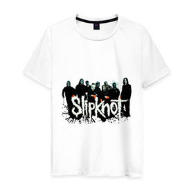 Мужская футболка хлопок с принтом Slipknot (3) в Санкт-Петербурге, 100% хлопок | прямой крой, круглый вырез горловины, длина до линии бедер, слегка спущенное плечо. | heavy metal | rock | slipknot | trash metal | альтернатива | лица | рок группа | рок группы | трэш метал | хеви метал