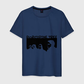 Мужская футболка хлопок с принтом Porcupine Tree в Санкт-Петербурге, 100% хлопок | прямой крой, круглый вырез горловины, длина до линии бедер, слегка спущенное плечо. | metal | porcupine tree | rock | логотип | метал | музыка | рок | рок группа | рок группы