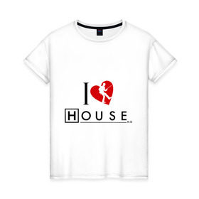 Женская футболка хлопок с принтом Доктор Хаус 9 в Санкт-Петербурге, 100% хлопок | прямой крой, круглый вырез горловины, длина до линии бедер, слегка спущенное плечо | everybody lies | haus | house | все лгут | доктор | хауз | хаус | хью лори