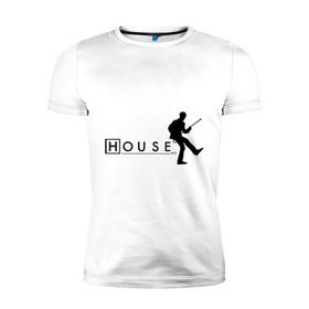 Мужская футболка премиум с принтом Хаус (10) в Санкт-Петербурге, 92% хлопок, 8% лайкра | приталенный силуэт, круглый вырез ворота, длина до линии бедра, короткий рукав | everybody lies | haus | house | все лгут | доктор | хауз | хаус | хью лори