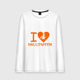 Мужской лонгслив хлопок с принтом I Love Halloween в Санкт-Петербурге, 100% хлопок |  | hallowen | hallowin | halovin | halowen | halowin | helloveen | helloven | hellovin | heloven | helovin | i lov | ведьма | день всех святых | колдунья | метла | халлоуин | халлувин | халоуин | халувин | хелловин | хеллоуин | хелоуин | хелувин