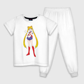 Детская пижама хлопок с принтом Sailor Moon в Санкт-Петербурге, 100% хлопок |  брюки и футболка прямого кроя, без карманов, на брюках мягкая резинка на поясе и по низу штанин
 | аниме