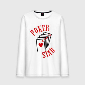 Мужской лонгслив хлопок с принтом Poker Star в Санкт-Петербурге, 100% хлопок |  | pokerstars