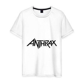 Мужская футболка хлопок с принтом Anthrax в Санкт-Петербурге, 100% хлопок | прямой крой, круглый вырез горловины, длина до линии бедер, слегка спущенное плечо. | anthrax | hard rock | metal | rock | логотип | метал | музыка | рок | рок группа | рок группы | хард рок