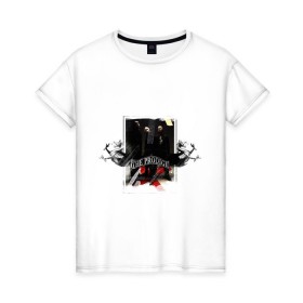 Женская футболка хлопок с принтом The Prodigy в Санкт-Петербурге, 100% хлопок | прямой крой, круглый вырез горловины, длина до линии бедер, слегка спущенное плечо | prodigy | группы | музыкальные группы | продиджи | электронная музыка