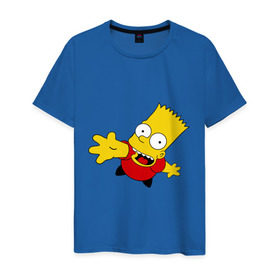 Мужская футболка хлопок с принтом Simpsons (8) в Санкт-Петербурге, 100% хлопок | прямой крой, круглый вырез горловины, длина до линии бедер, слегка спущенное плечо. | гомер