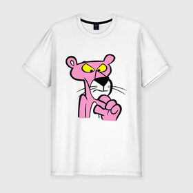 Мужская футболка премиум с принтом Розовая пантера (3) в Санкт-Петербурге, 92% хлопок, 8% лайкра | приталенный силуэт, круглый вырез ворота, длина до линии бедра, короткий рукав | Тематика изображения на принте: pink panther | розовая пантера