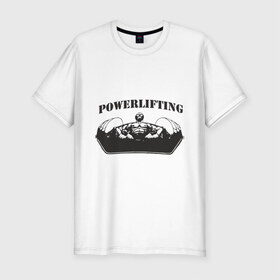 Мужская футболка премиум с принтом powerlifting5 в Санкт-Петербурге, 92% хлопок, 8% лайкра | приталенный силуэт, круглый вырез ворота, длина до линии бедра, короткий рукав | Тематика изображения на принте: 
