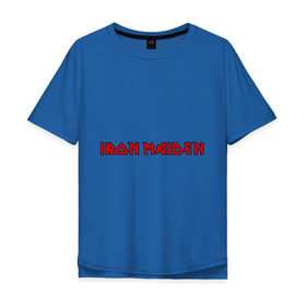 Мужская футболка хлопок Oversize с принтом Iron Maiden в Санкт-Петербурге, 100% хлопок | свободный крой, круглый ворот, “спинка” длиннее передней части | iron maiden | айрон майден | панк | рок | символика iron maiden